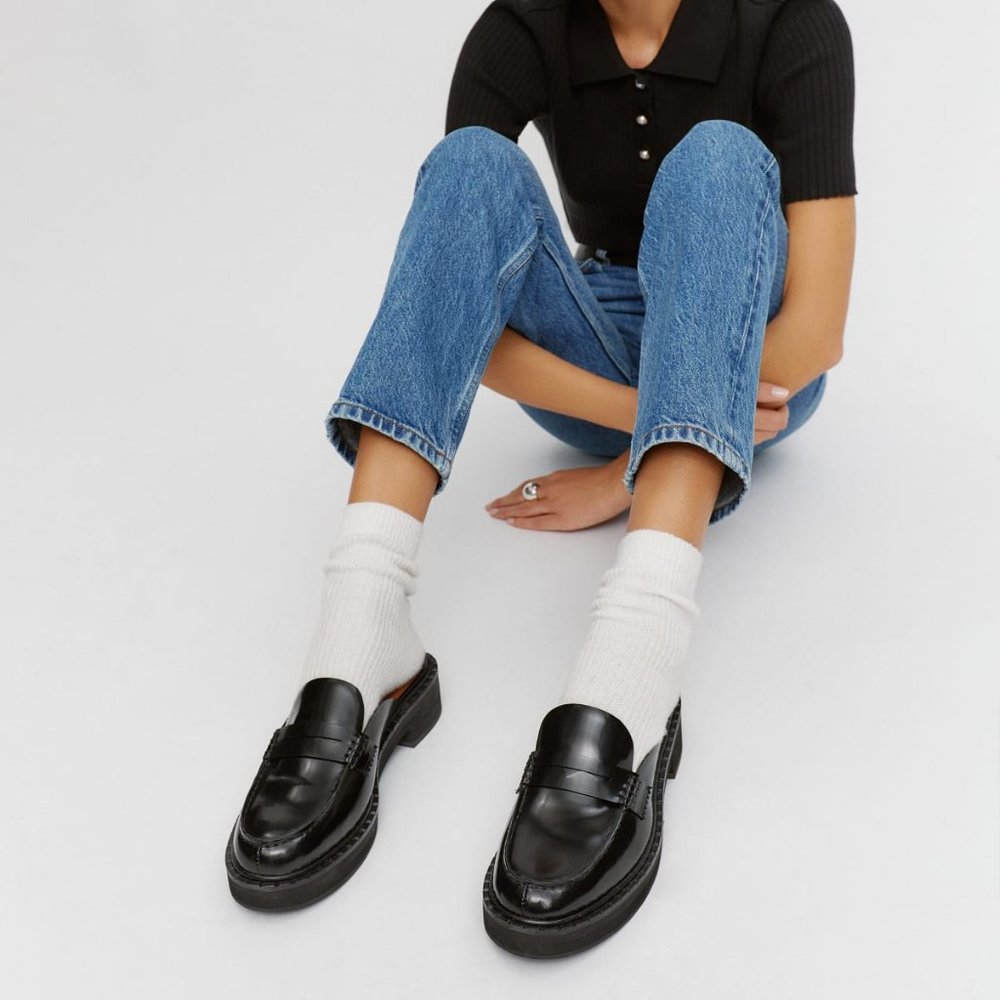 Reformation Angie Loafer Mules